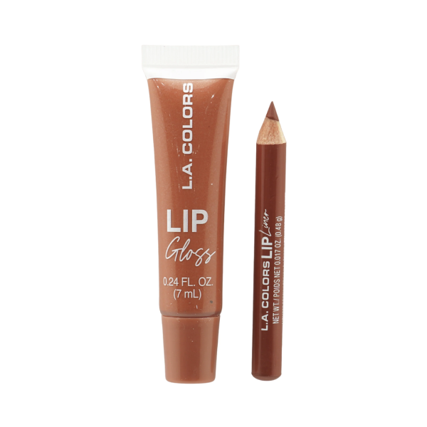 Lip Kit 2 Pc Lip Set Shiny Lipgloss & Lip Liner - L.A. Colors