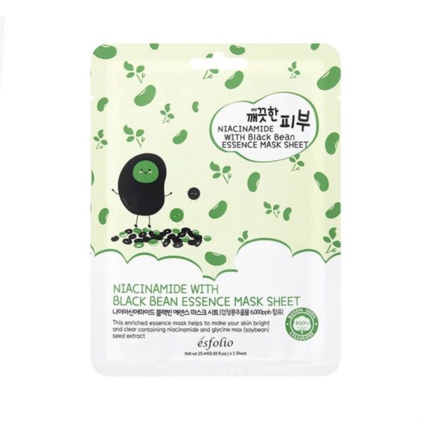 Niacinamide Black Bean Essence Mask Sheet Esfolio