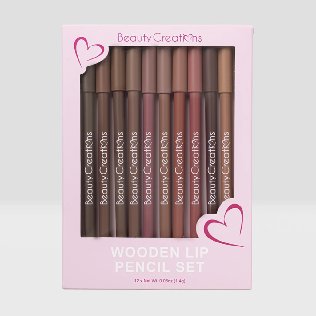 Beauty Creations Wooden Lip Pencil Set, imagen 1 de 4