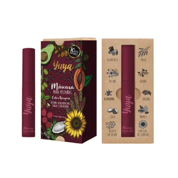 Máscara De Pestañas Yuya 10 aceites color Borgoña