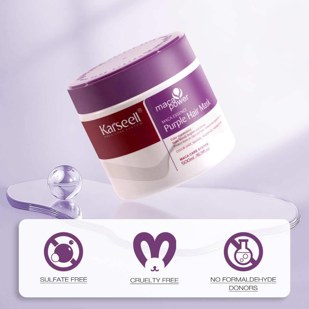Karseell Maca Care Sistem Purple Hair Mask - 500mL - Imagen 2