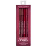 Wooden Lip Pencil 6 Piece Set (Red Tones) - Beauty Creations