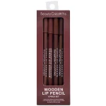 Wooden Lip Pencil 6 Piece Set (Brown Tones) - Beauty Creations